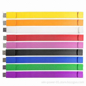 Promotional Bracelet USB Flash Drives, Nice to Tape Wrist, Pantone Match and Your Logo welcomed